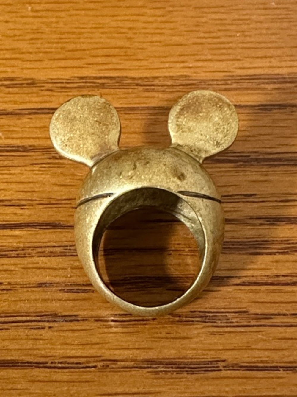 Gold-Tone Mickey Mouse Inspired Ring